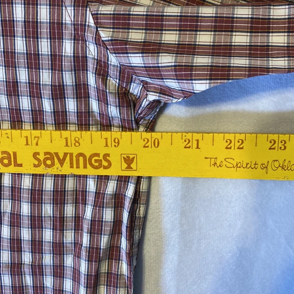 Abercrombie & Fitch Mens L Plaid Button Down Shirt Pink Moose - Picture 4 of 8
